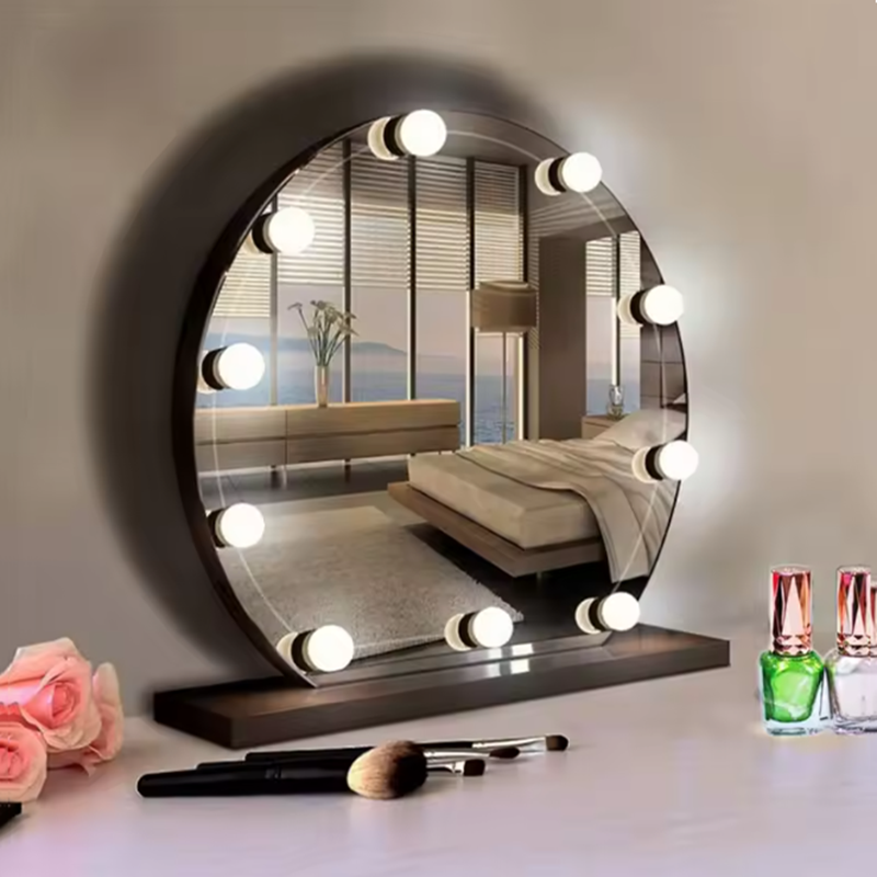 Dressing Table Vanity With Lighted Mirror - Hollywood Makeup Vanity Lamp Detachable LED