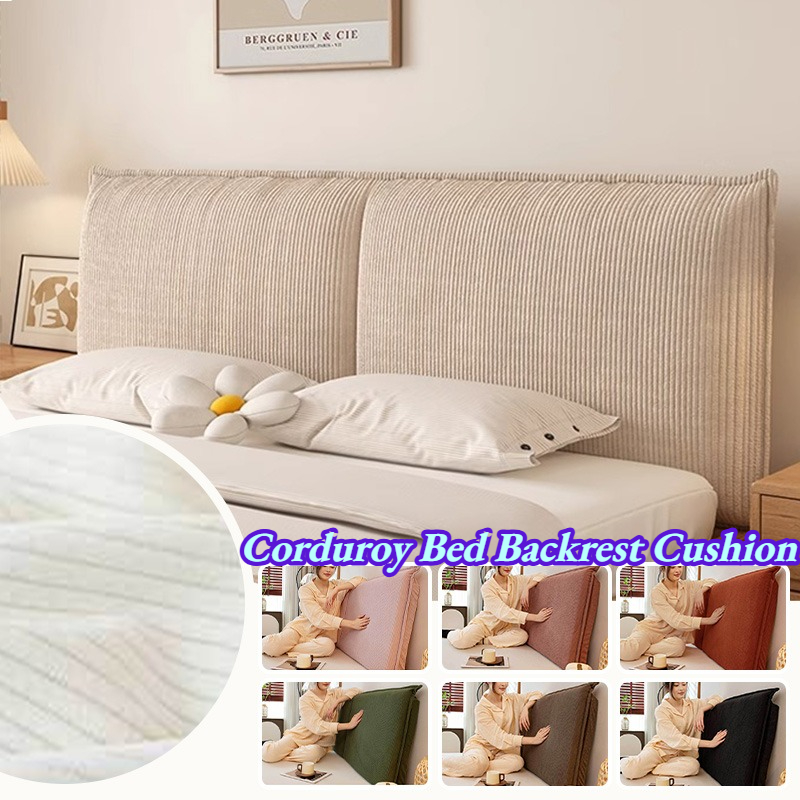 Headboard Cushion Backrest Tatami - Corduroy Bed Backrest Cushion Detachable Large