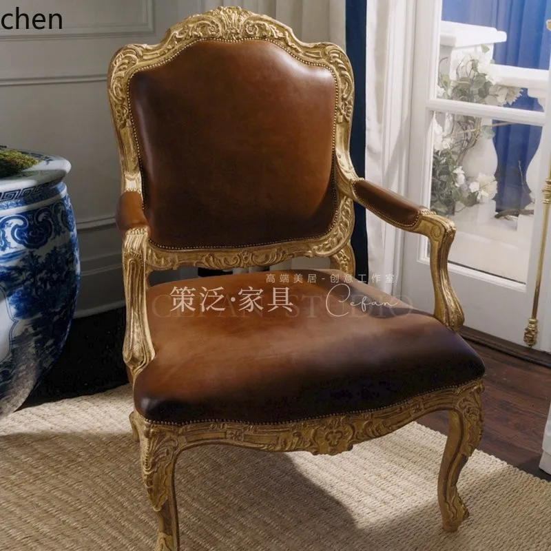 Chairs - TQH7.2 Desk Chair Vintage Distressed Armchair