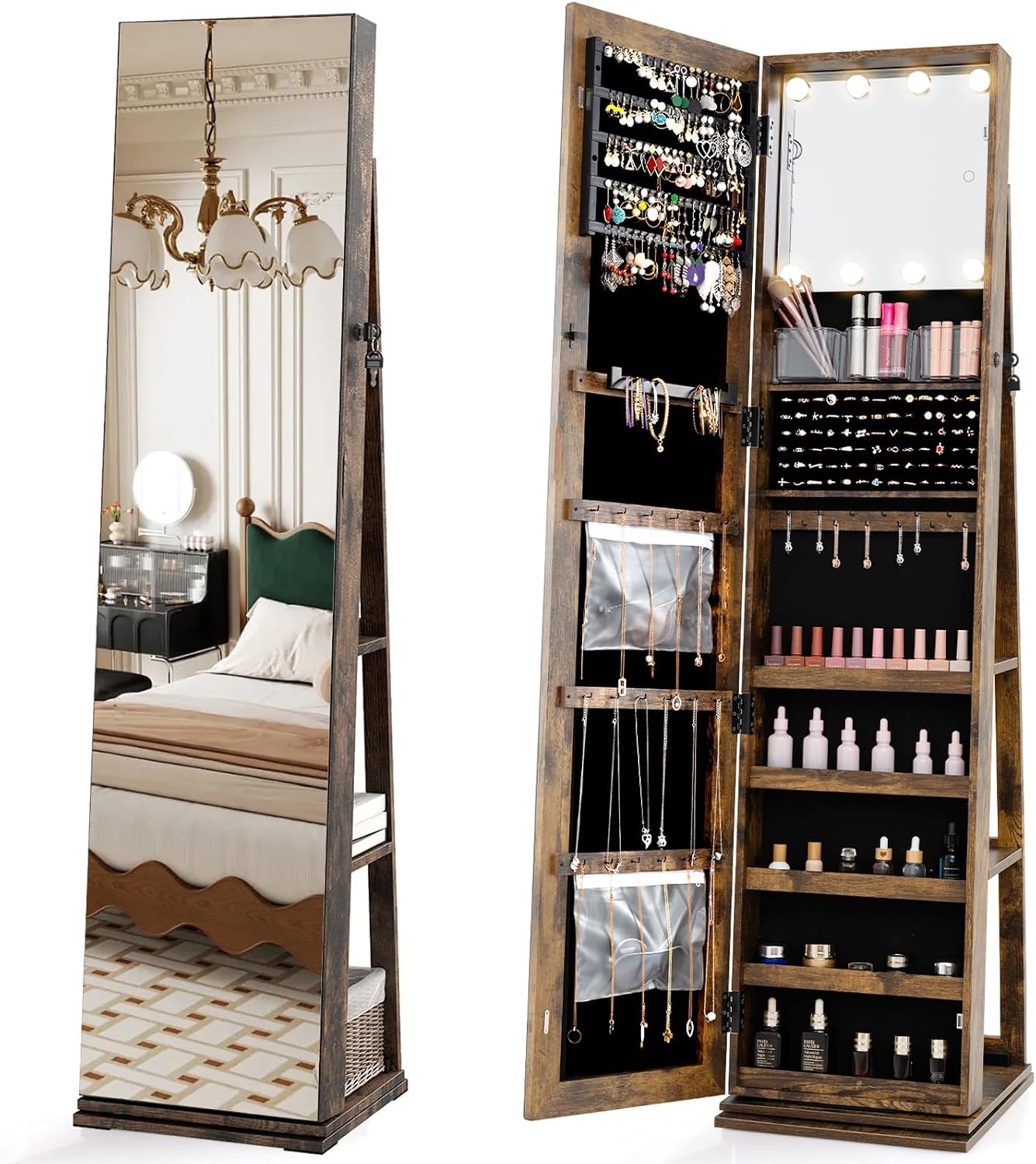 Full Length Mirror Jewelry Armoire - Swivel Jewelry Armoire Full Length Mirror