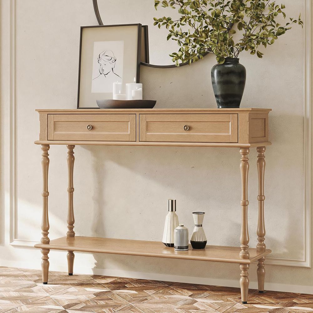 Tables - Minimalist Entryway Table with Storage Cabinet