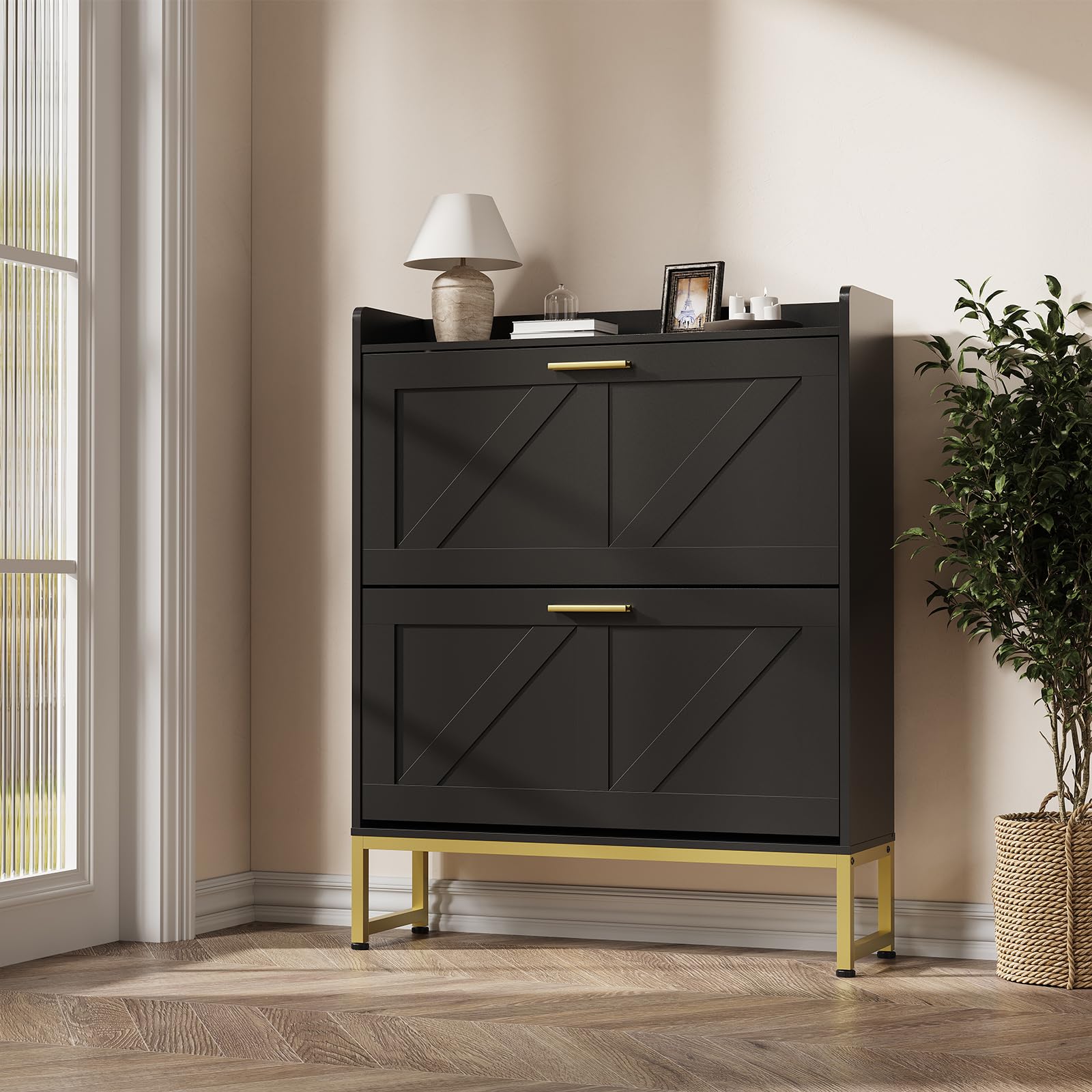 Shoe Rack Cabinet Narrow Entryway - Narrow Shoe Cabinet For Entryway With