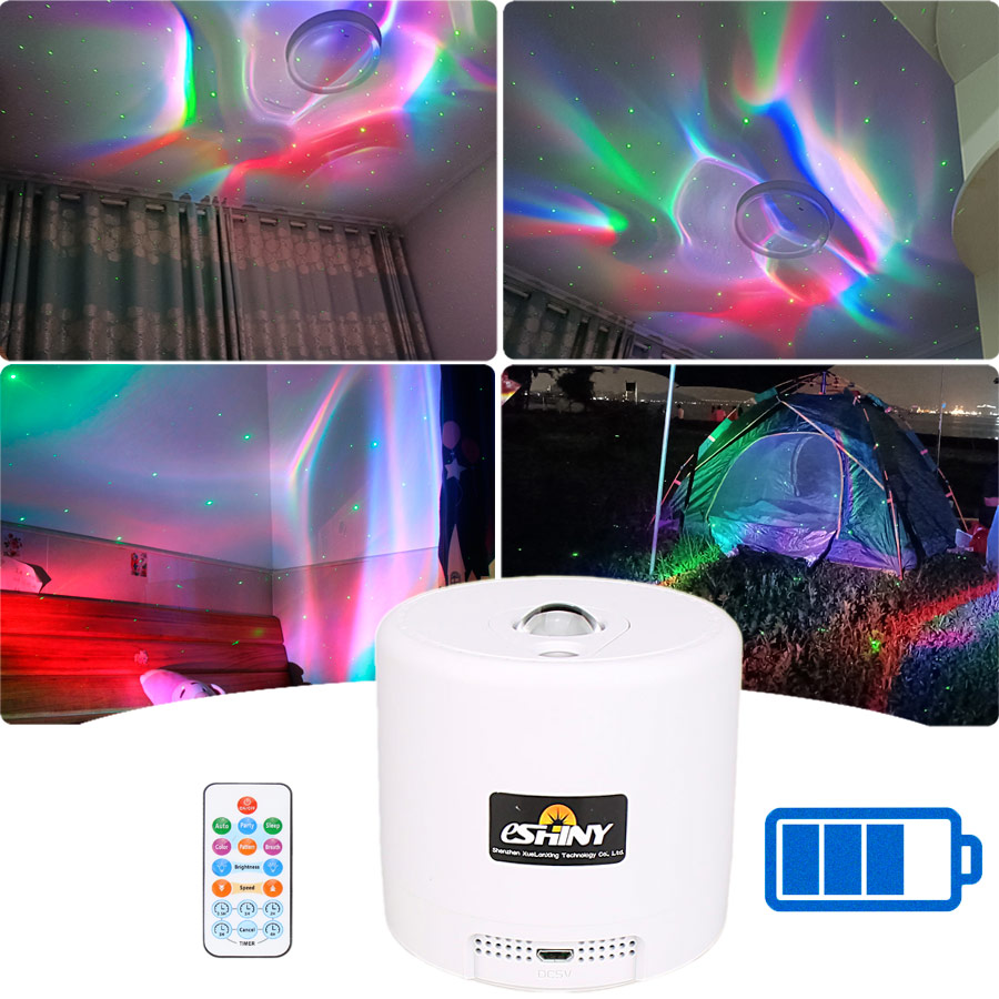 Floating Nightstand With Led Light - SA204 RGB LED Motive Aurora Projector