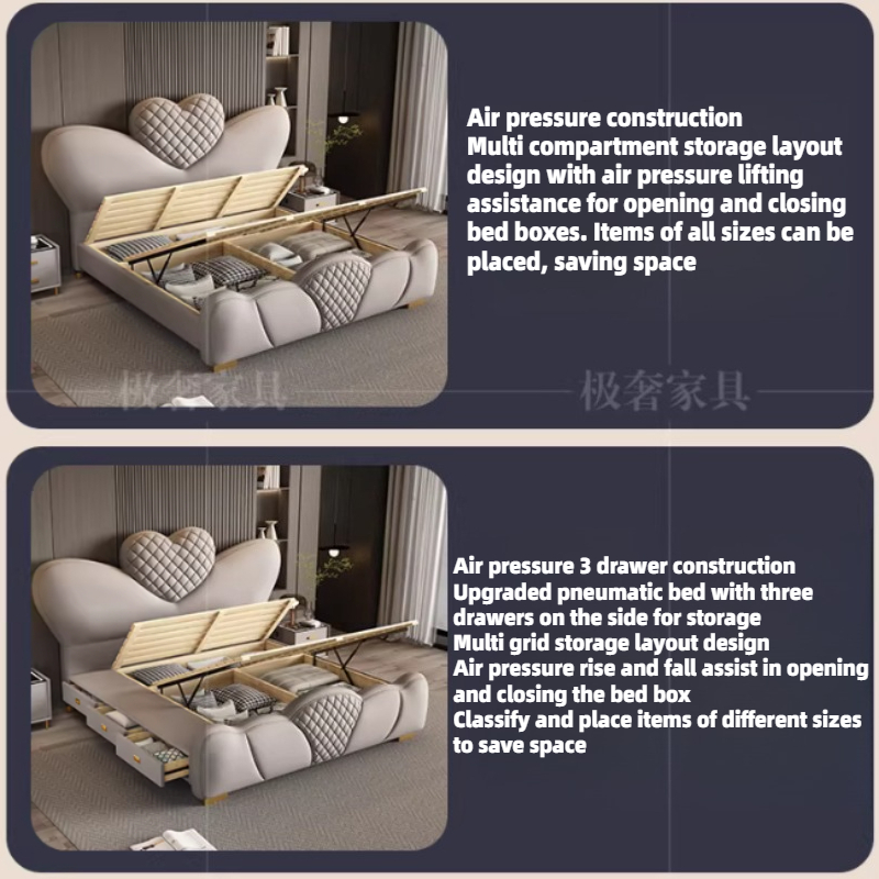200x220cm Double Bed Queen Siz - đánh giá và giá King Size Bed Frame With Storage Drawers