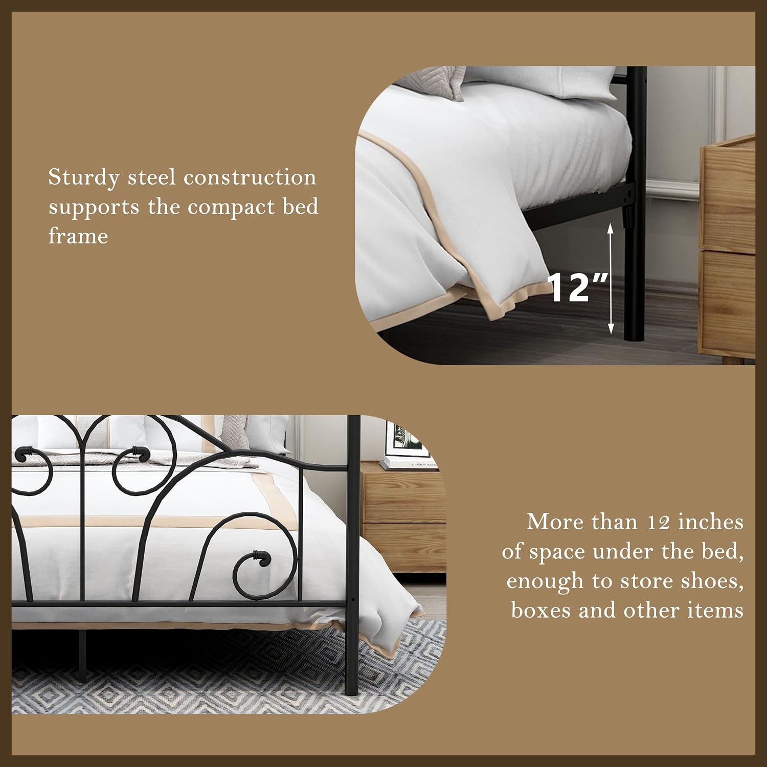 Queen Size Metal Canopy Bed Fr - đánh giá và giá Canopy Bed Frame Metal Queen
