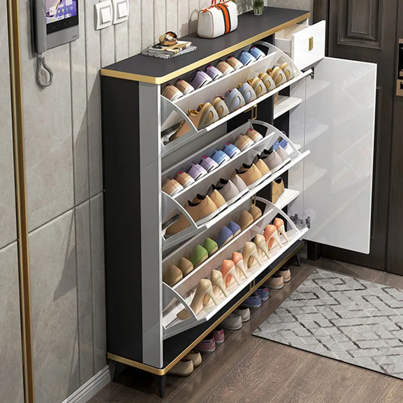 Ultra Thin Narrow Shoe Cabinet - đánh giá và giá Shoe Rack Cabinet Narrow Entryway