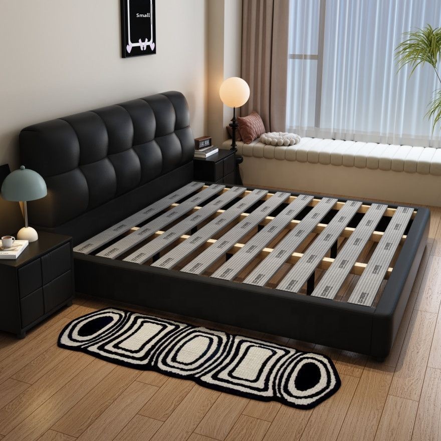 #Black Tufted Leather Storage  - đánh giá và giá King Size Bed Frame With Storage Drawers