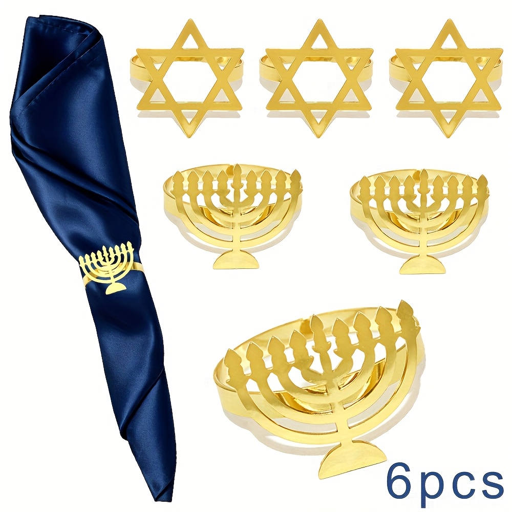 6Pcs Hanukkah Menorah Napkin R - đánh giá và giá Tables
