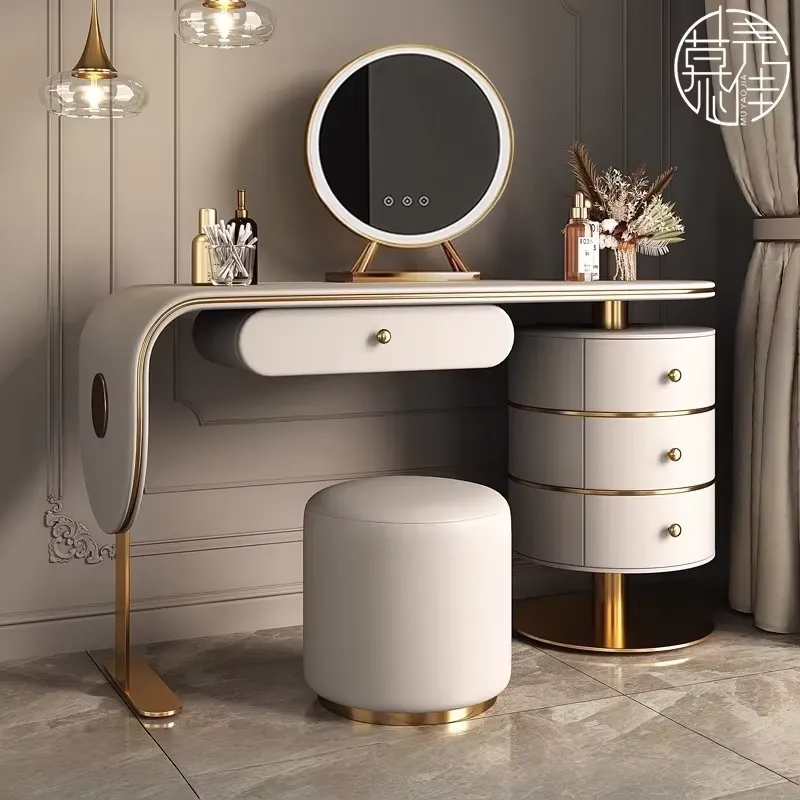 Custom High Quality Wooden Dre - đánh giá và giá Dressing Table Vanity With Lighted Mirror