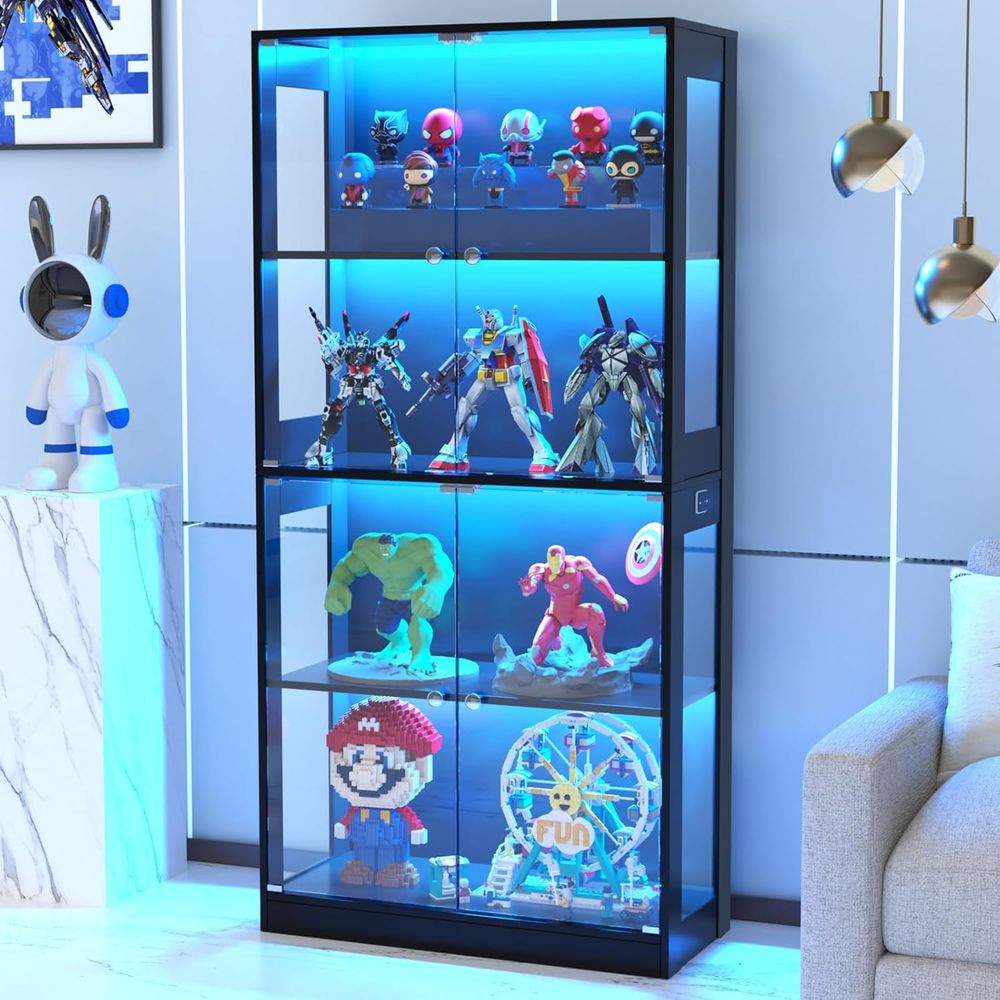 65 Glass Door Display Cabinet, - đánh giá và giá Storage