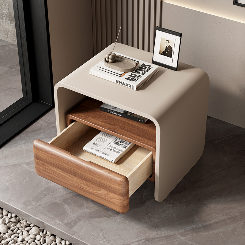 Luxury Solid Wood Rotating Nig - đánh giá và giá Solid Wood Nightstand 2 Drawers