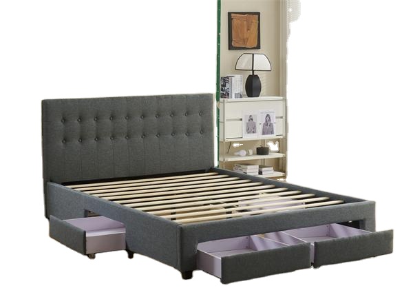 Modern  Double Bed Frame with  - đánh giá và giá King Size Bed Frame With Storage Drawers