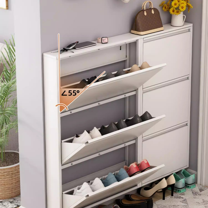 Modern Slim Shoe Cabinet, Larg - đánh giá và giá Shoe Rack Cabinet Narrow Entryway