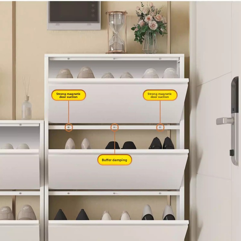 Modern Slim Shoe Cabinet, Larg - đánh giá và giá Shoe Rack Cabinet Narrow Entryway