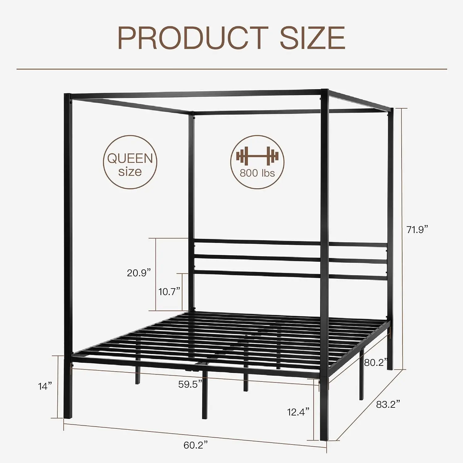 Queen Size Metal Canopy Bed Fr - đánh giá và giá Canopy Bed Frame Metal Queen