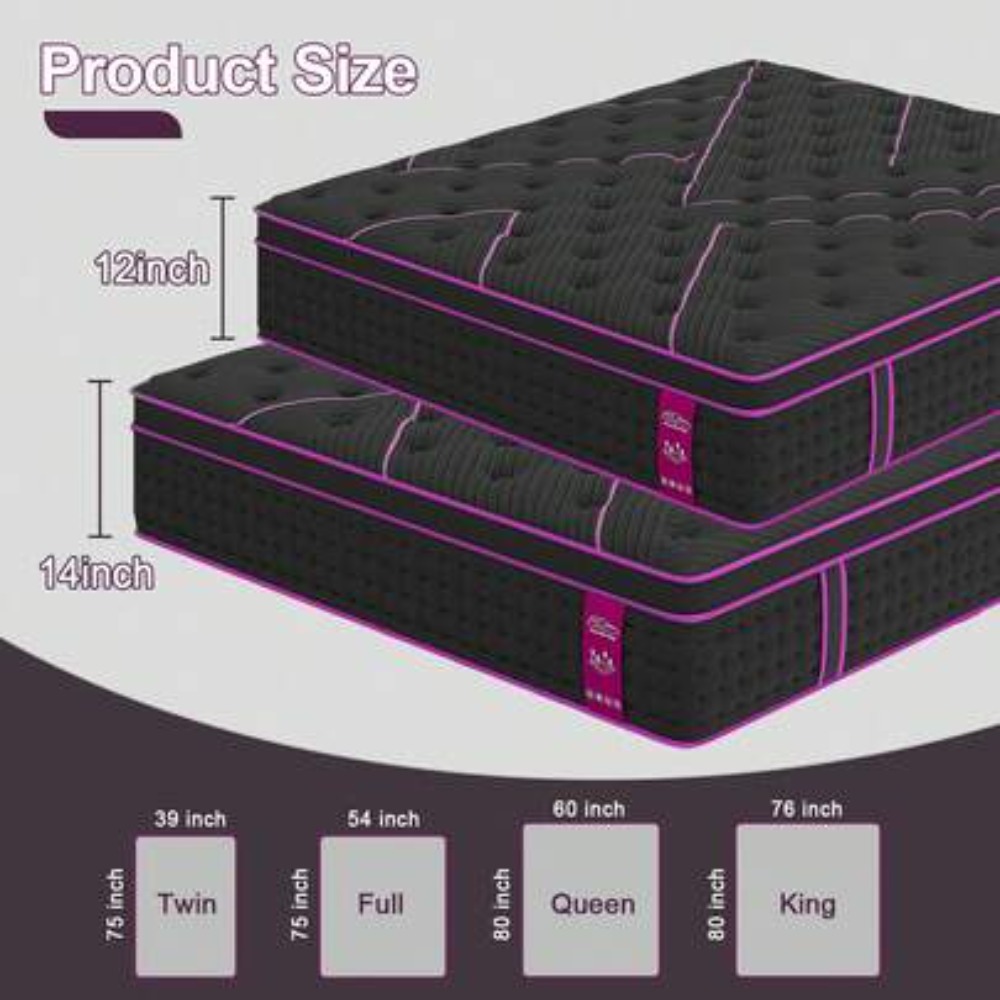 12 Inch Twin Full Queen King S - đánh giá và giá Memory Foam Mattress In A Box Queen