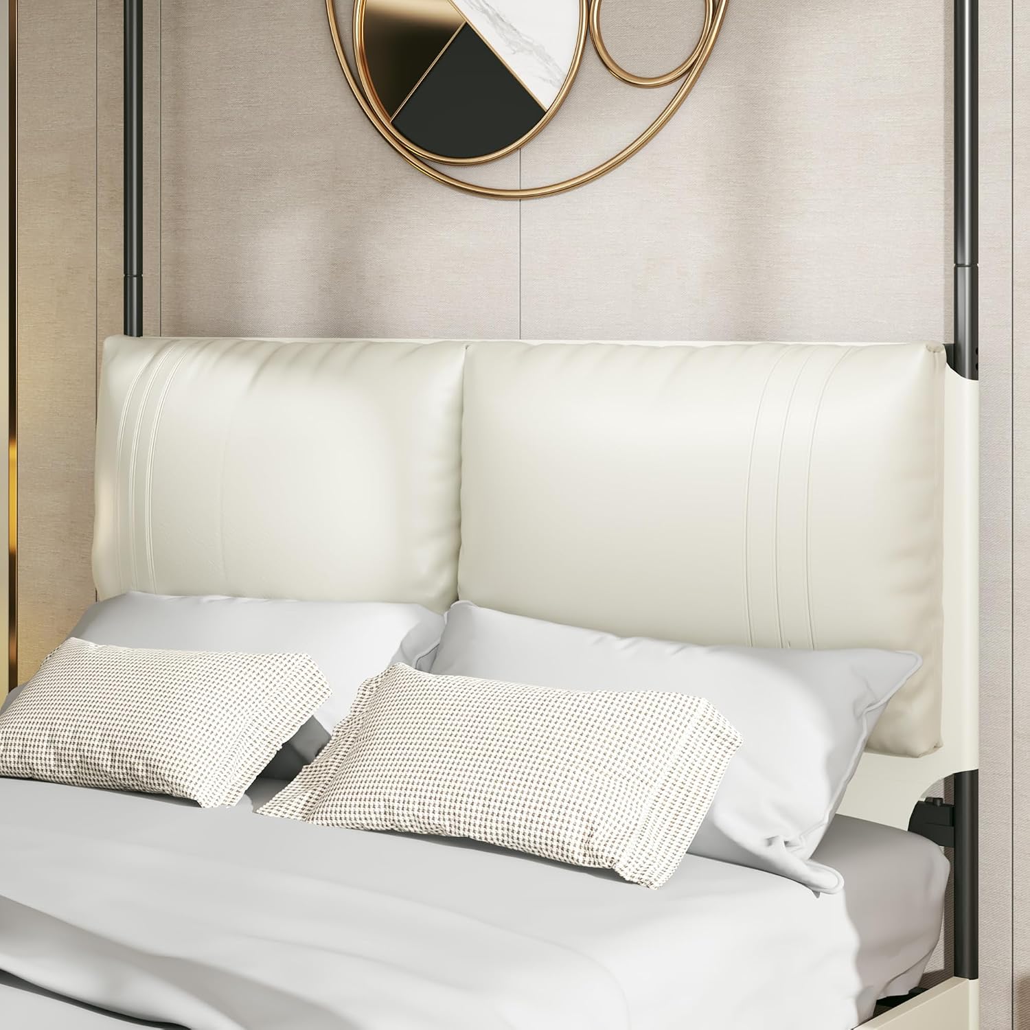 Queen Canopy Bed Frame Upholst - đánh giá và giá Canopy Bed Frame Metal Queen