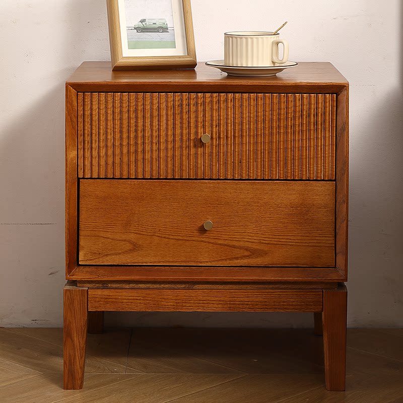 Retro Solid Wood Nightstands,F - đánh giá và giá Solid Wood Nightstand 2 Drawers