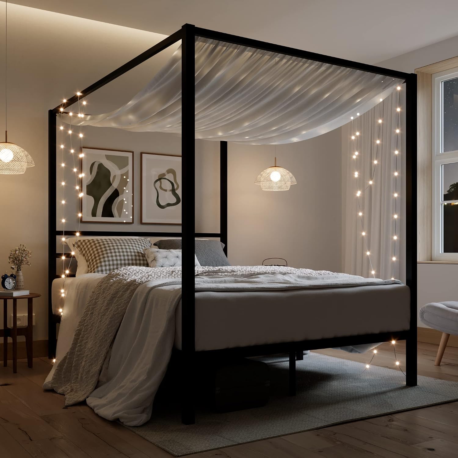 Metal Canopy Bed Frame Queen S - đánh giá và giá Canopy Bed Frame Metal Queen