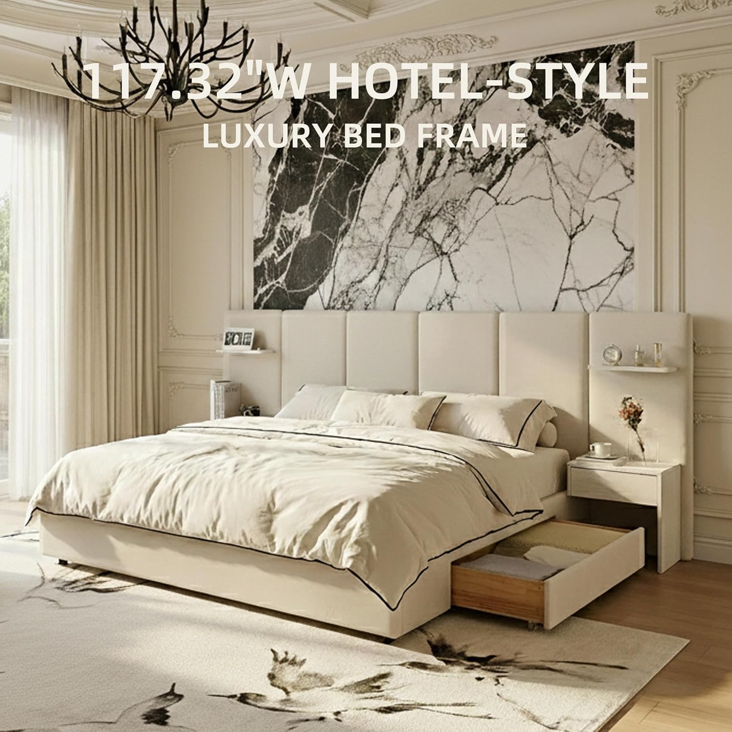 King Size Bed Frame with Stora - đánh giá và giá King Size Bed Frame With Storage Drawers