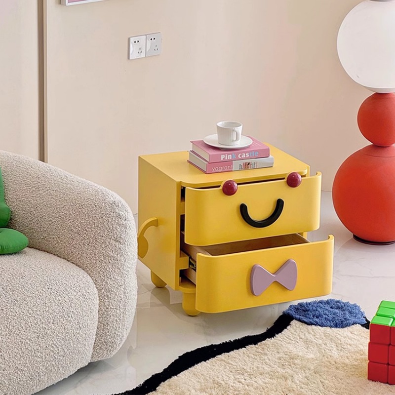 Cartoon Bedside Table,Home Fur - đánh giá và giá Solid Wood Nightstand 2 Drawers