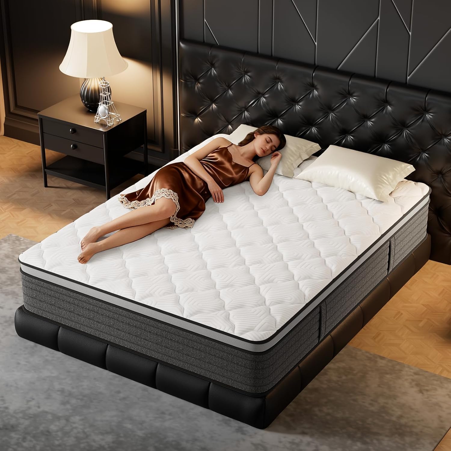 Queen Mattress 12 Inch Hybrid  - đánh giá và giá Memory Foam Mattress In A Box Queen