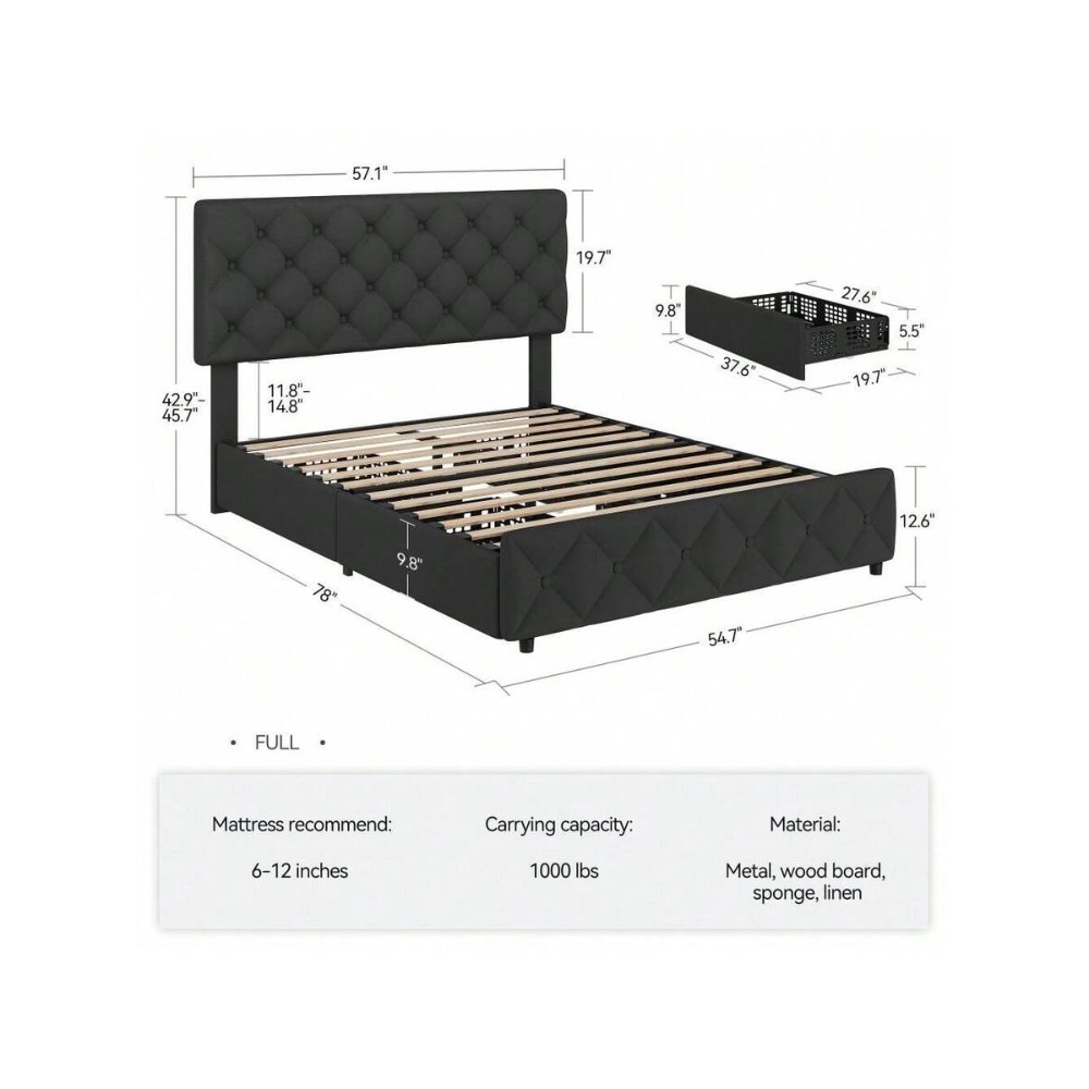 Full Queen King Size Bed Frame - đánh giá và giá King Size Bed Frame With Storage Drawers