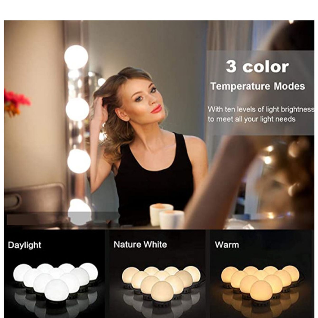 LED Makeup Mirror Light Bulbs  - đánh giá và giá Dressing Table Vanity With Lighted Mirror