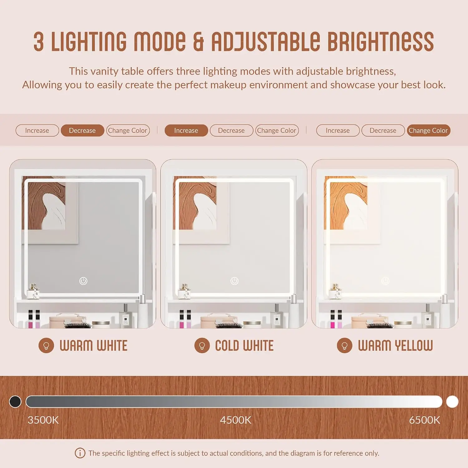 INTERGREAT Makeup Vanity with  - đánh giá và giá Dressing Table Vanity With Lighted Mirror