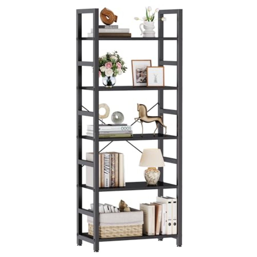 5-Tier Bookshelf, Modern Tall  - đánh giá và giá Storage
