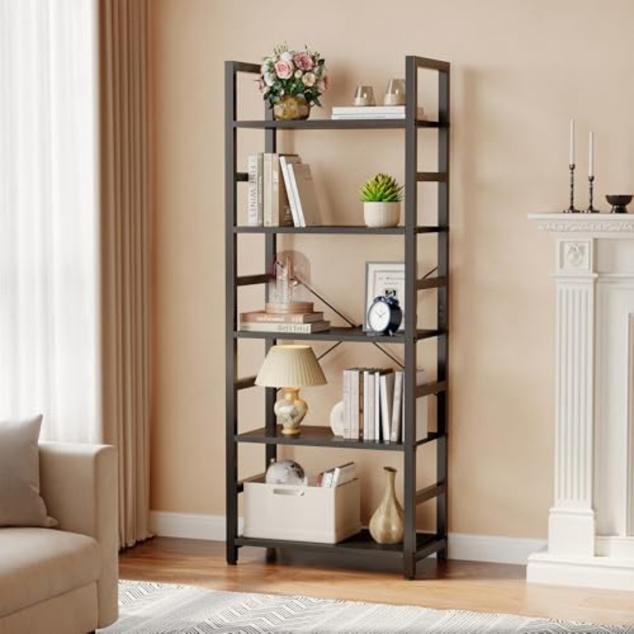 5-Tier Bookshelf, Modern Tall  - đánh giá và giá Storage