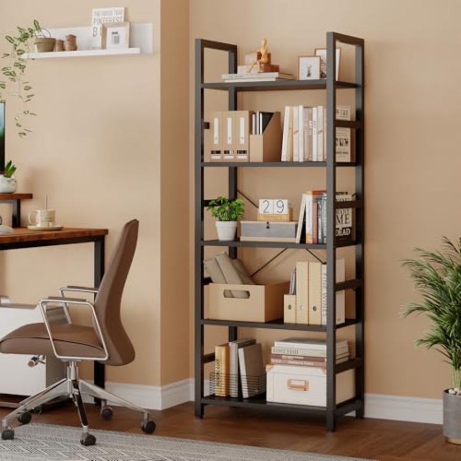 5-Tier Bookshelf, Modern Tall  - đánh giá và giá Storage
