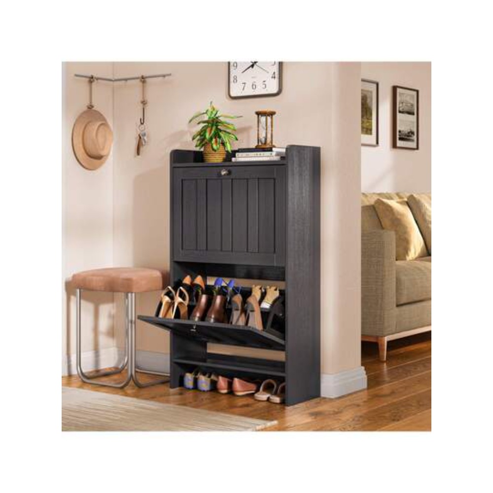 Shoe Cabinet With 2 Flip Drawe - đánh giá và giá Shoe Rack Cabinet Narrow Entryway