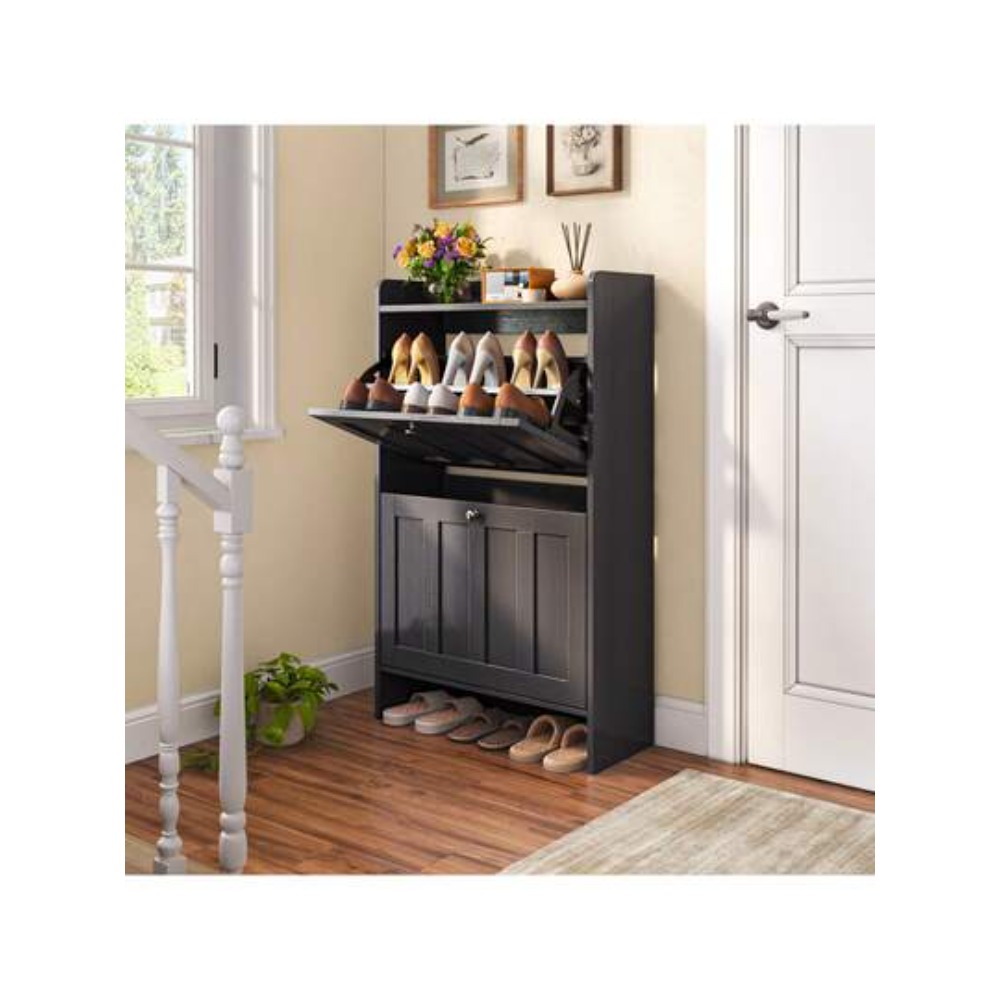 Shoe Cabinet With 2 Flip Drawe - đánh giá và giá Shoe Rack Cabinet Narrow Entryway