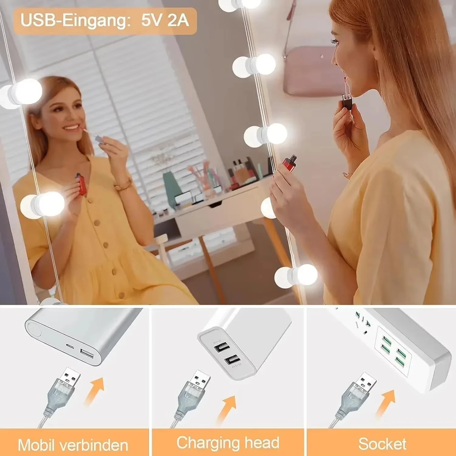 Hollywood Vanity Mirror Lights - đánh giá và giá Dressing Table Vanity With Lighted Mirror