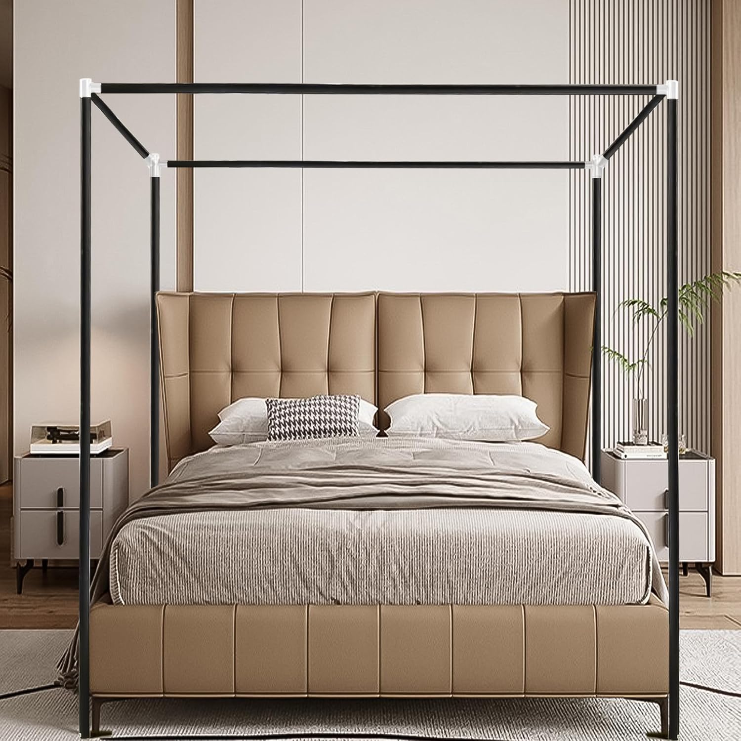 Stainless Steel Canopy Bed Fra - đánh giá và giá Canopy Bed Frame Metal Queen