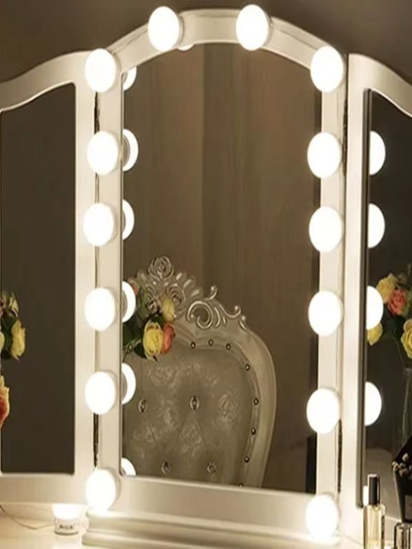 New Makeup Mirror Light Bulbs  - đánh giá và giá Dressing Table Vanity With Lighted Mirror