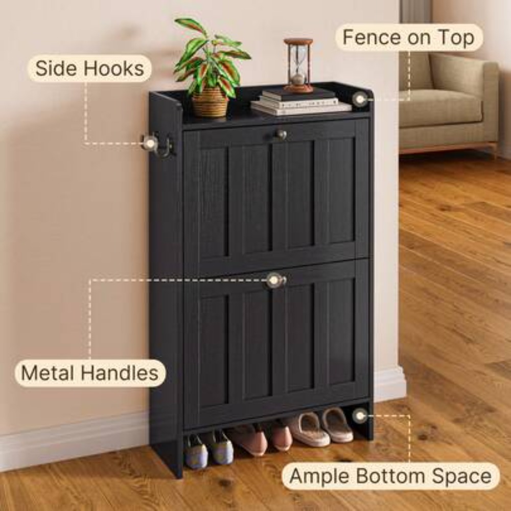 Freestanding Narrow Shoe Cabin - đánh giá và giá Shoe Rack Cabinet Narrow Entryway