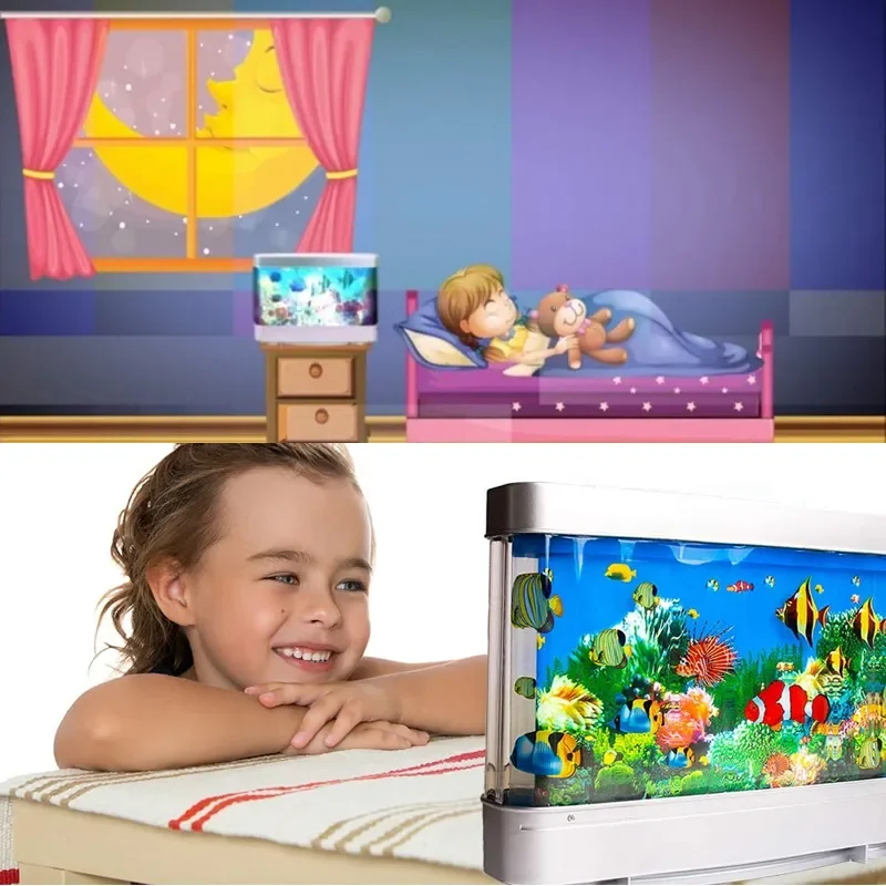 Tropical Fish Tank Lamps Artif - đánh giá và giá Floating Nightstand With Led Light