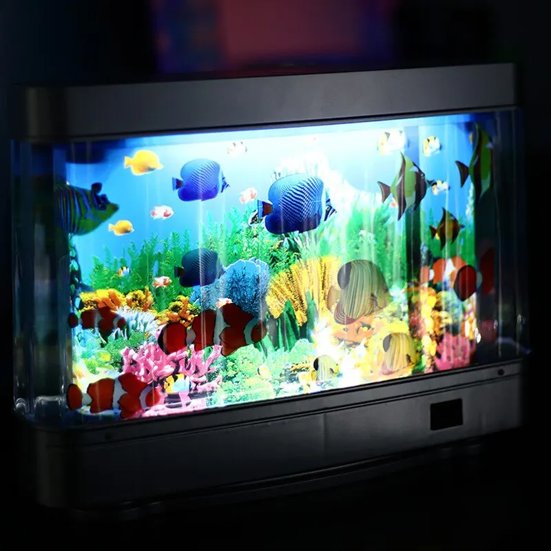 Tropical Fish Tank Lamps Artif - đánh giá và giá Floating Nightstand With Led Light