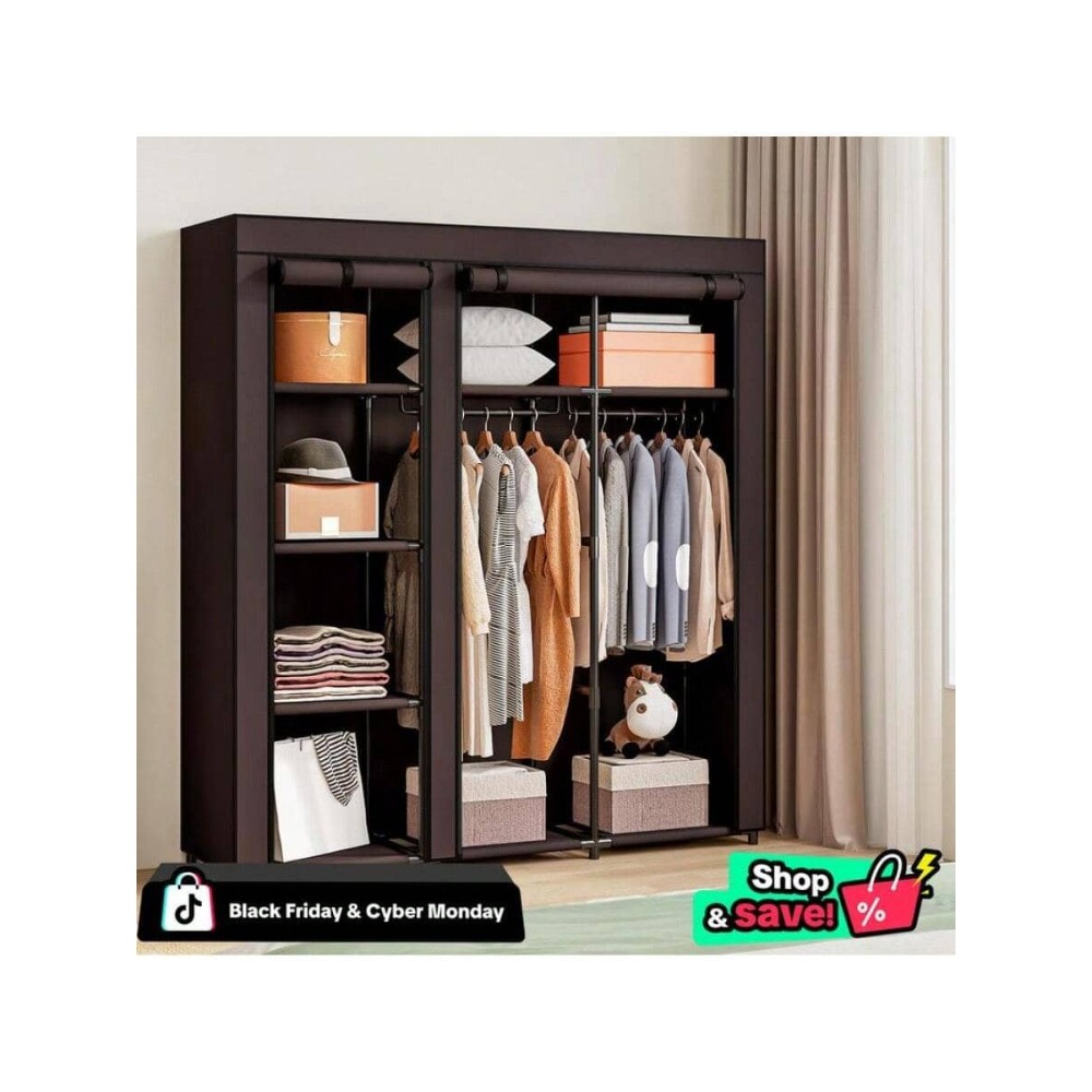 Portable Wardrobe Closet Stora - đánh giá và giá Wardrobe Closet Portable Fabric Cover