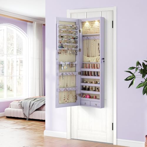 Wall or Door Mounted Jewelry A - đánh giá và giá Full Length Mirror Jewelry Armoire