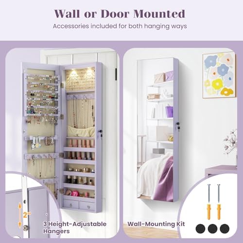 Wall or Door Mounted Jewelry A - đánh giá và giá Full Length Mirror Jewelry Armoire