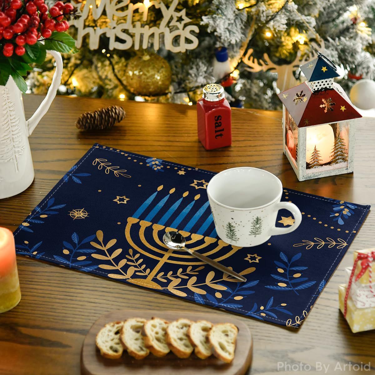 8Pcs Hanukkah Rosh Hashanah Pa - đánh giá và giá Tables