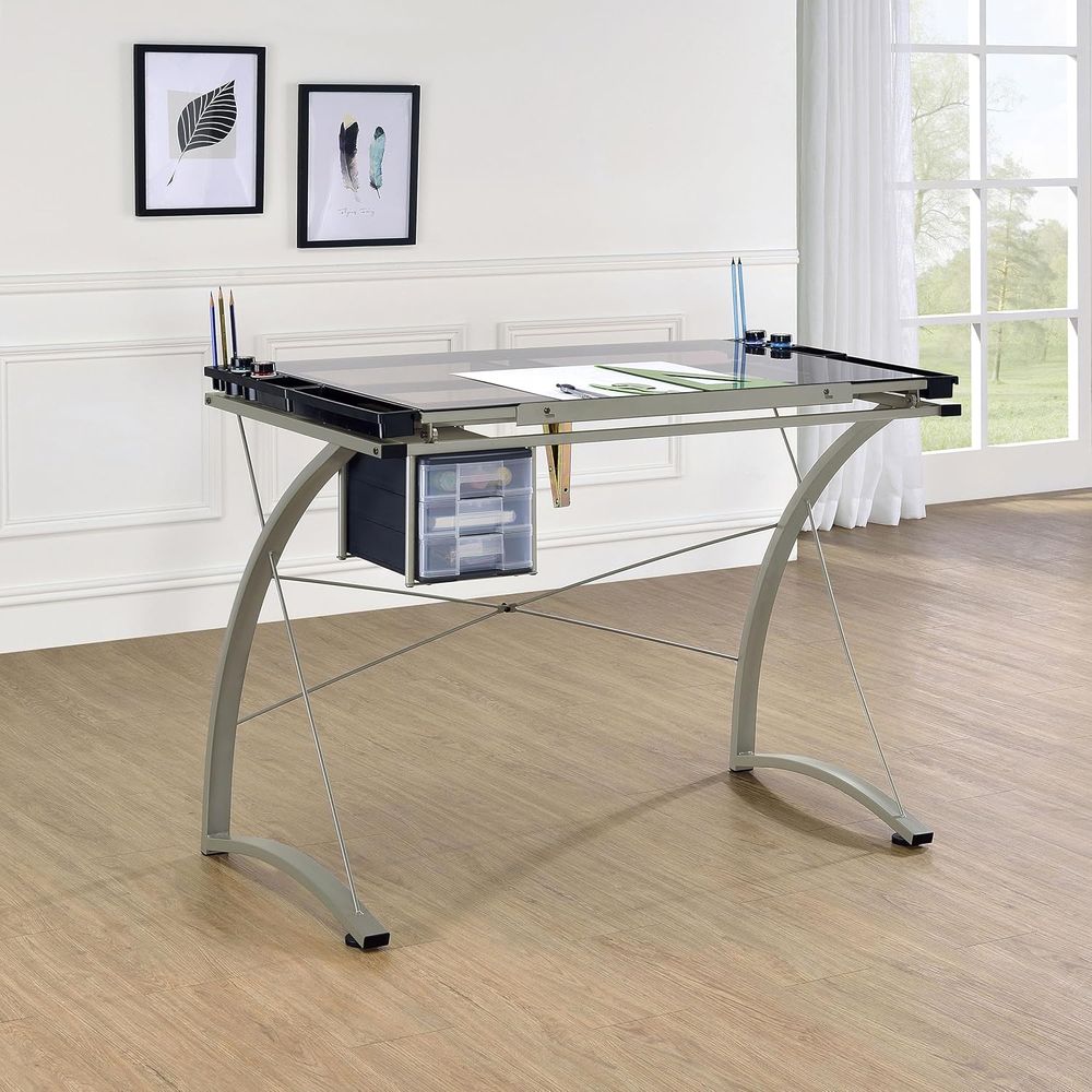 41-Inch Metal and Glass Drafti - đánh giá và giá Tables