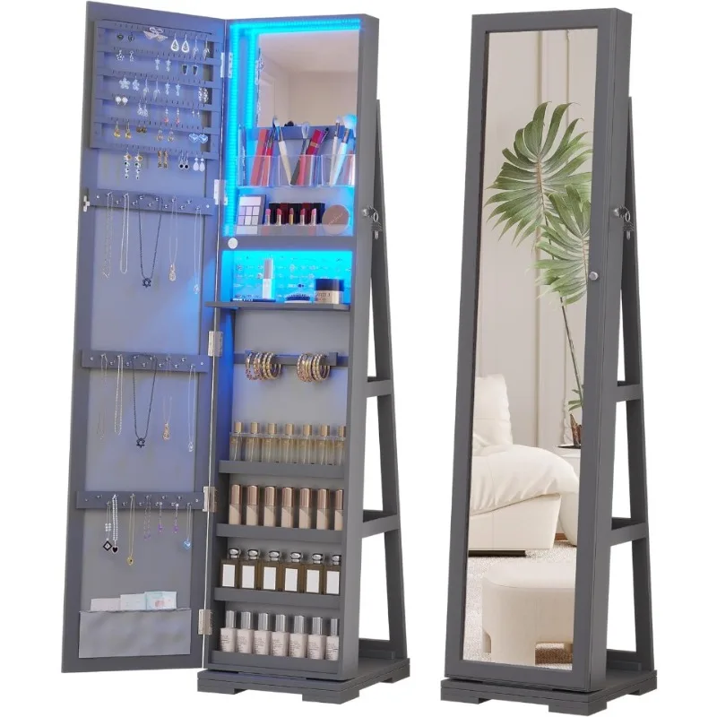 LED Jewelry Armoire with Full  - đánh giá và giá Full Length Mirror Jewelry Armoire