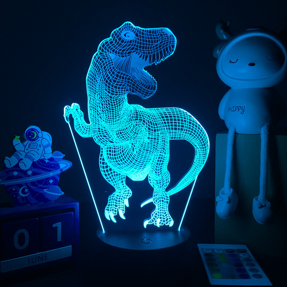 3D LED Dinosaur Nightlight For - đánh giá và giá Floating Nightstand With Led Light