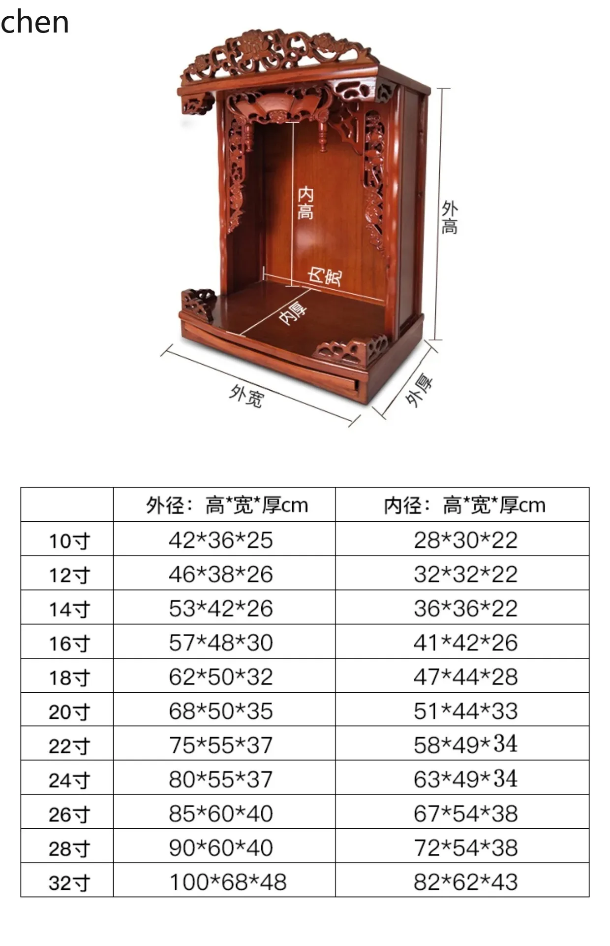 r5.20  Solid Wood Buddha Shrin - đánh giá và giá Tables