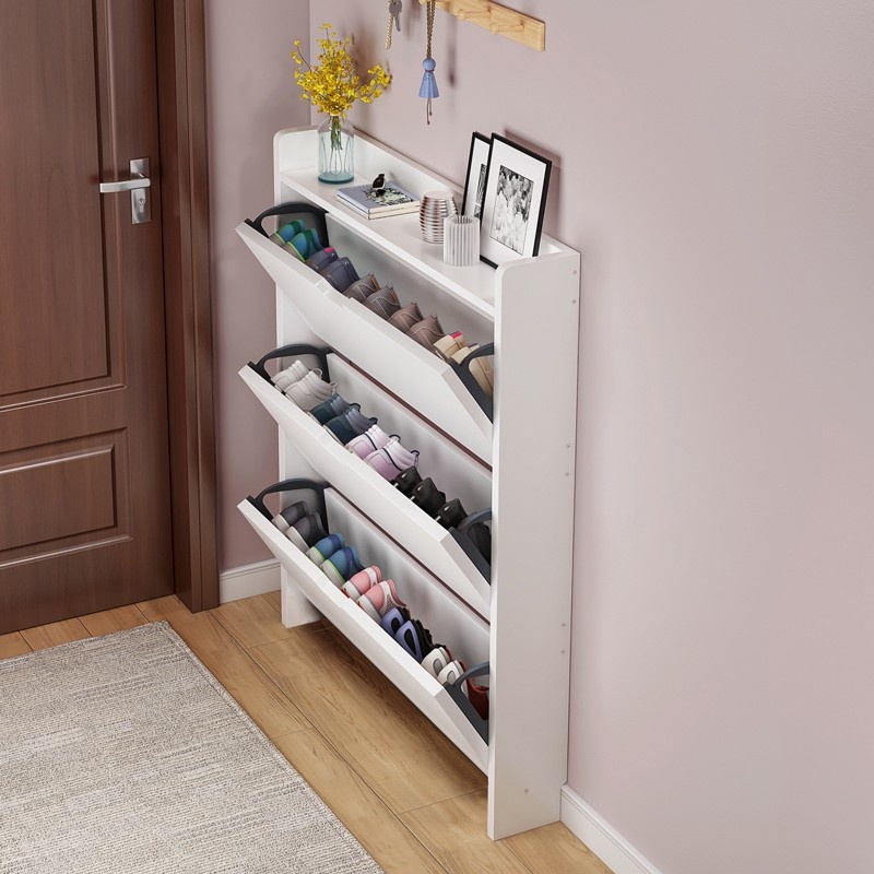2-Tier Wooden Shoe Organizer C - đánh giá và giá Shoe Rack Cabinet Narrow Entryway