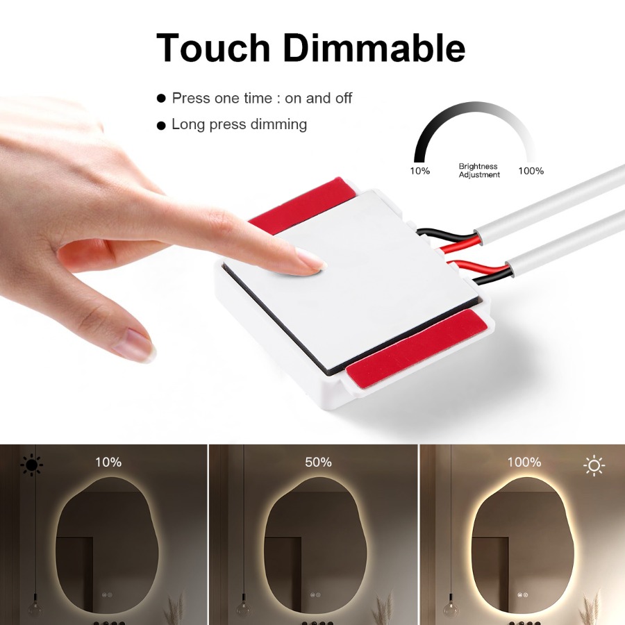 1 Set Dimmable Touch Control B - đánh giá và giá Dressing Table Vanity With Lighted Mirror
